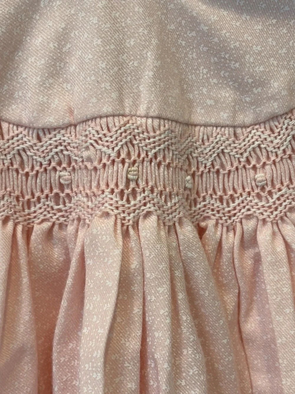 Sophie Dess Collections Paris Girls 12M Pink Smocked Peter Pan Collar Dress